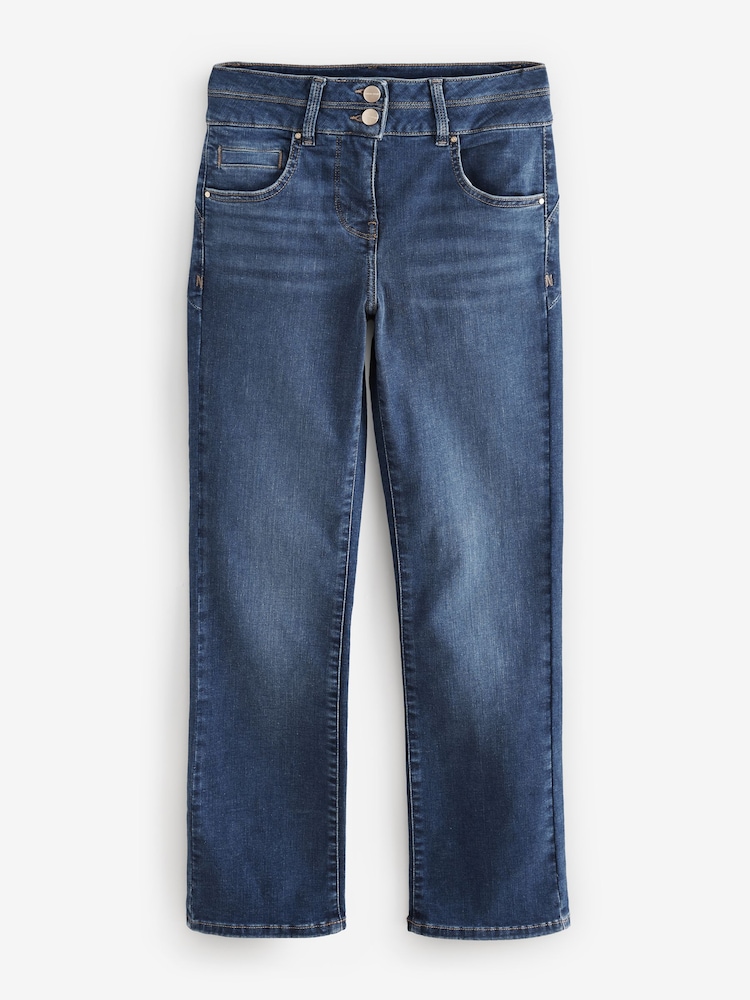 Normaal blauw - Slanke, uitlopende bootcut-jeans met hoge taille - Image 6 of 8