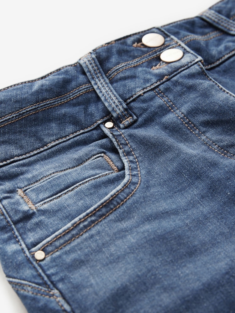 Normaal blauw - Slanke, uitlopende bootcut-jeans met hoge taille - Image 7 of 8
