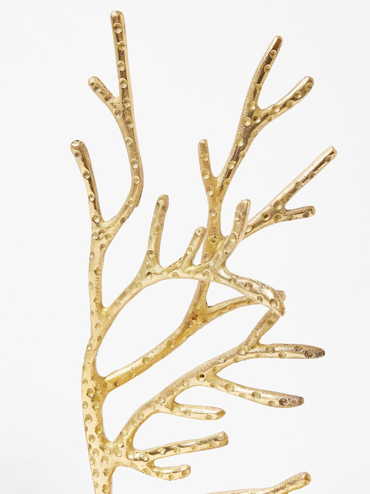 Oliver Bonas Gold Coral Metal Book Ends - Image 2 of 3 Oliver Bonas Gold Coral Metal Book Ends - Image 2 of 3