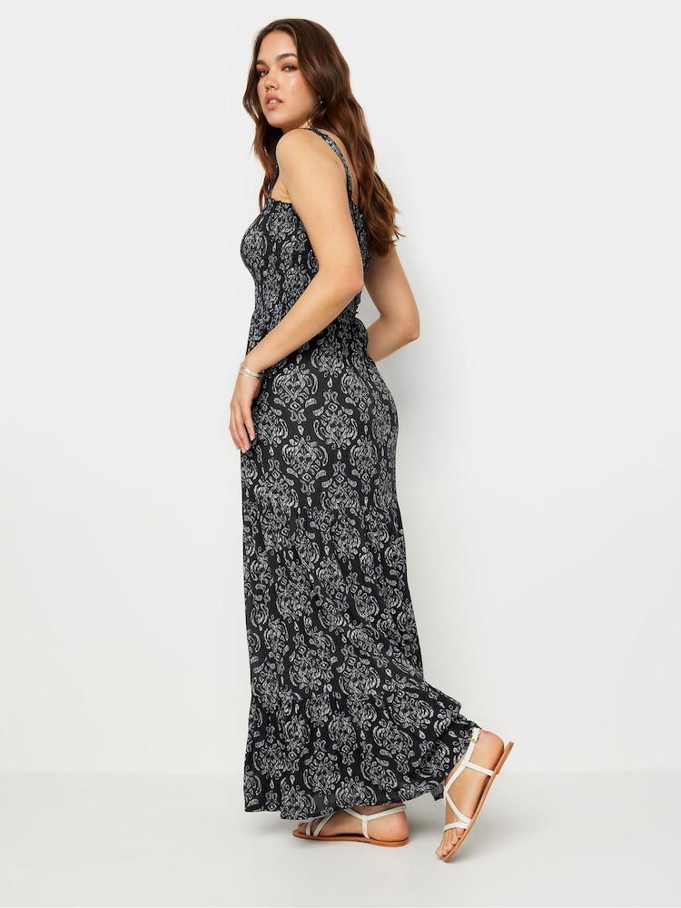 Buy Long Tall Sally Black Aztec Style Shirred Strappy Maxi Dress from Next  USA