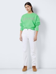 NOISY MAY White High Waisted Mom Jeans - Image 2 of 5