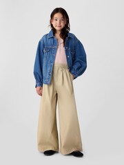 Gap Beige DÔEN High Waisted Chino Trousers (Kids) - Image 3 of 5