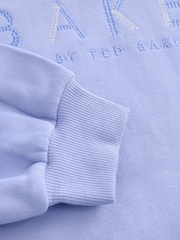 Baker by Ted Baker Blue Embroidered Branded 100% Cotton Sweat Top - Image 10 of 10