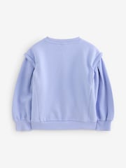Baker by Ted Baker Blue Embroidered Branded 100% Cotton Sweat Top - Image 7 of 10