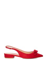 Dune London Red Horizonn Bead Trim Slingback Shoes - Image 3 of 7