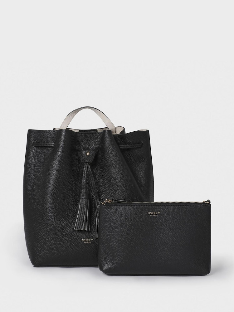 Negro - Negra de cuero The Lucia de Osprey London - Imagen 2 de 8