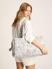 Joules Dolly Blue Paisley Weekend Bag - Image 7 of 7
