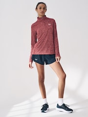 Under Armour Red Tech Twist 1/2 Zip Top - Image 2 of 8