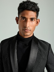 Black Velvet Art Deco Blazer - Image 1 of 11