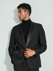 Black Velvet Art Deco Blazer - Image 4 of 11