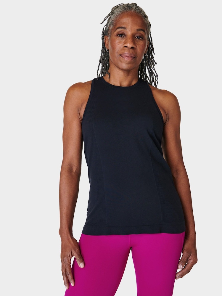 Sweaty Betty Black Athlete Seamless Featherweight Workout Tank - Image 1 of 7