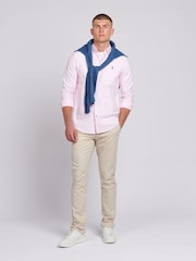 U.S. Polo Assn. Pink Mens 100% Cotton Peached Oxford Shirt - Image 3 of 6