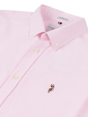 U.S. Polo Assn. Pink Mens 100% Cotton Peached Oxford Shirt - Image 6 of 6
