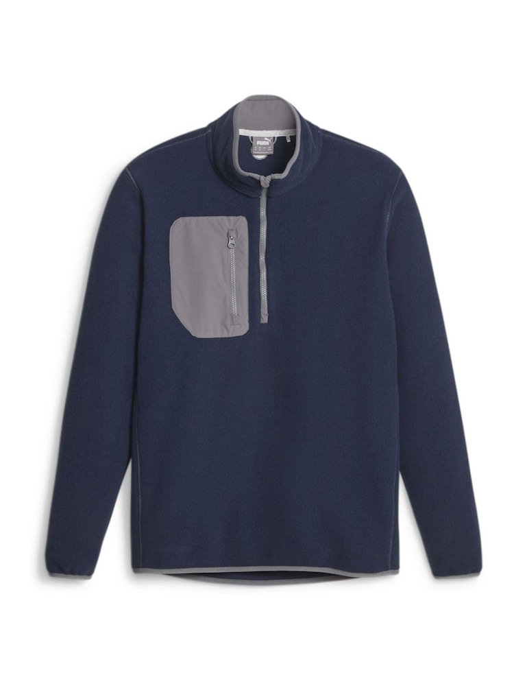 Puma Mens Golf Quarter Zip Fleece Top - Image 1 of 2