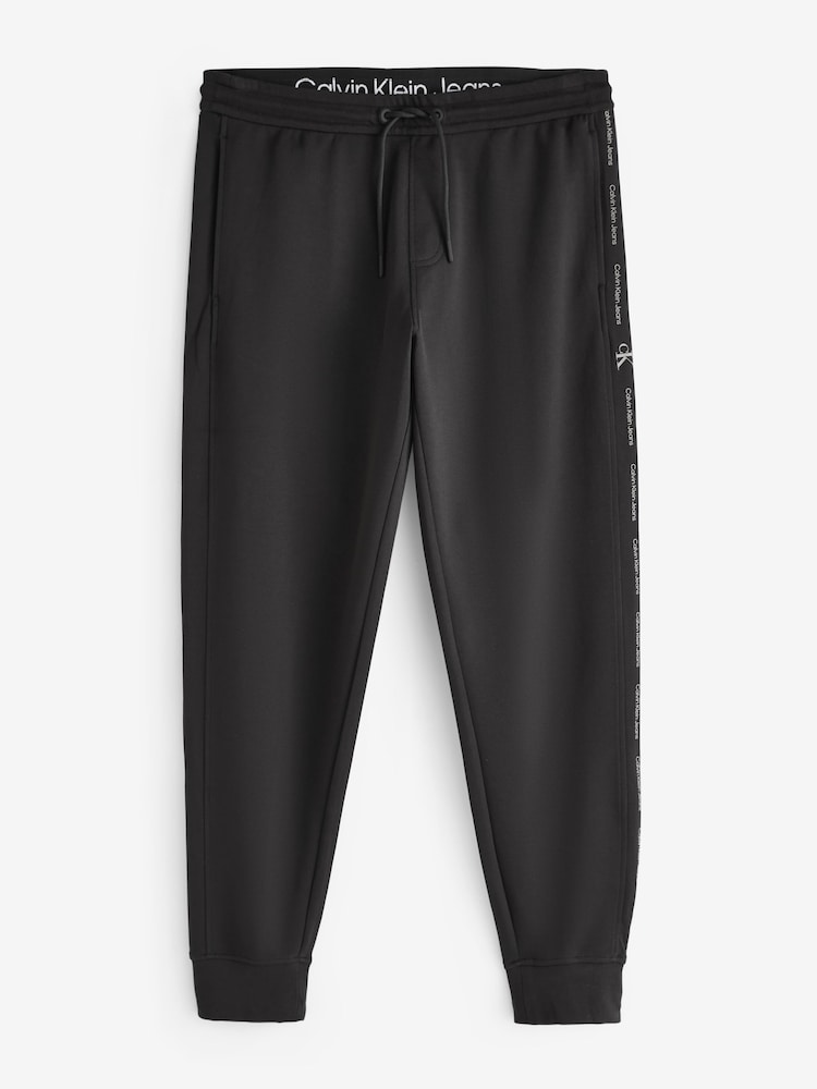 Calvin Klein Black Logo Repeat Joggers - Image 2 of 3