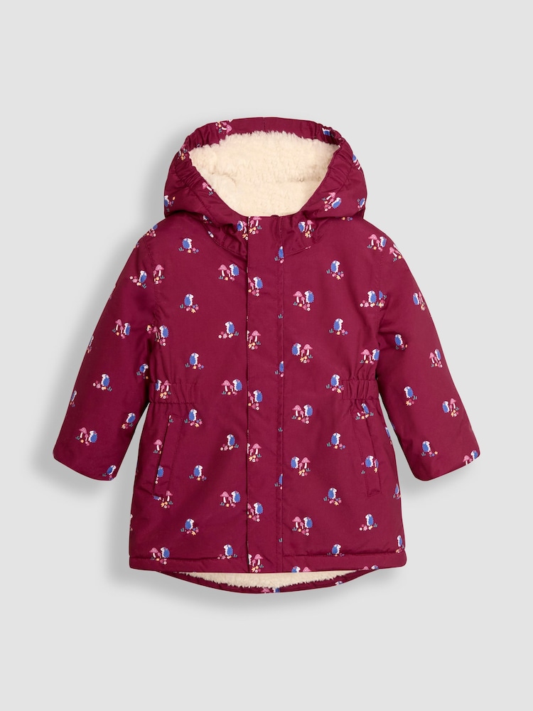 JoJo Maman Bébé Hooded Cosy Lined Printed Parka - Bild 1 von 3 JoJo Maman Bébé Hooded Cosy Lined Printed Parka - Bild 1 von 3