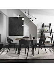 Bentley Designs Weathered Oak Peppercorn Emerson 4 Seater Circular Dining Table - Image 1 of 3
