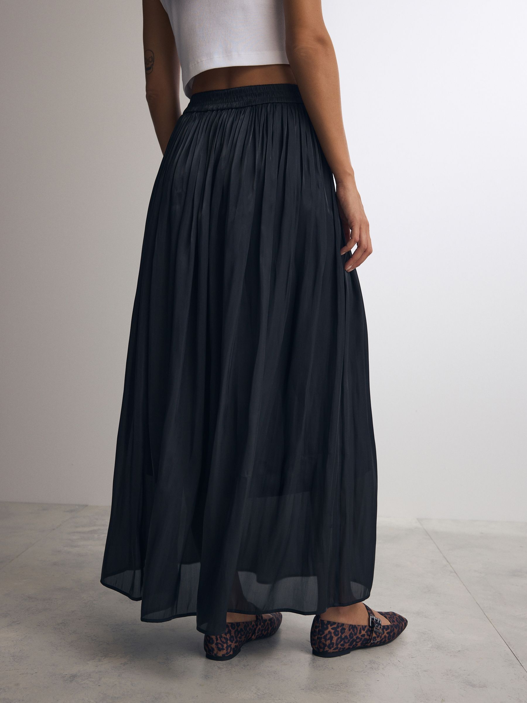 Satin pleated maxi skirt uk outlet