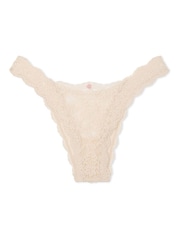 Victoria's Secret Marzipan Nude Brazilian Lace Knickers - Image 3 of 3