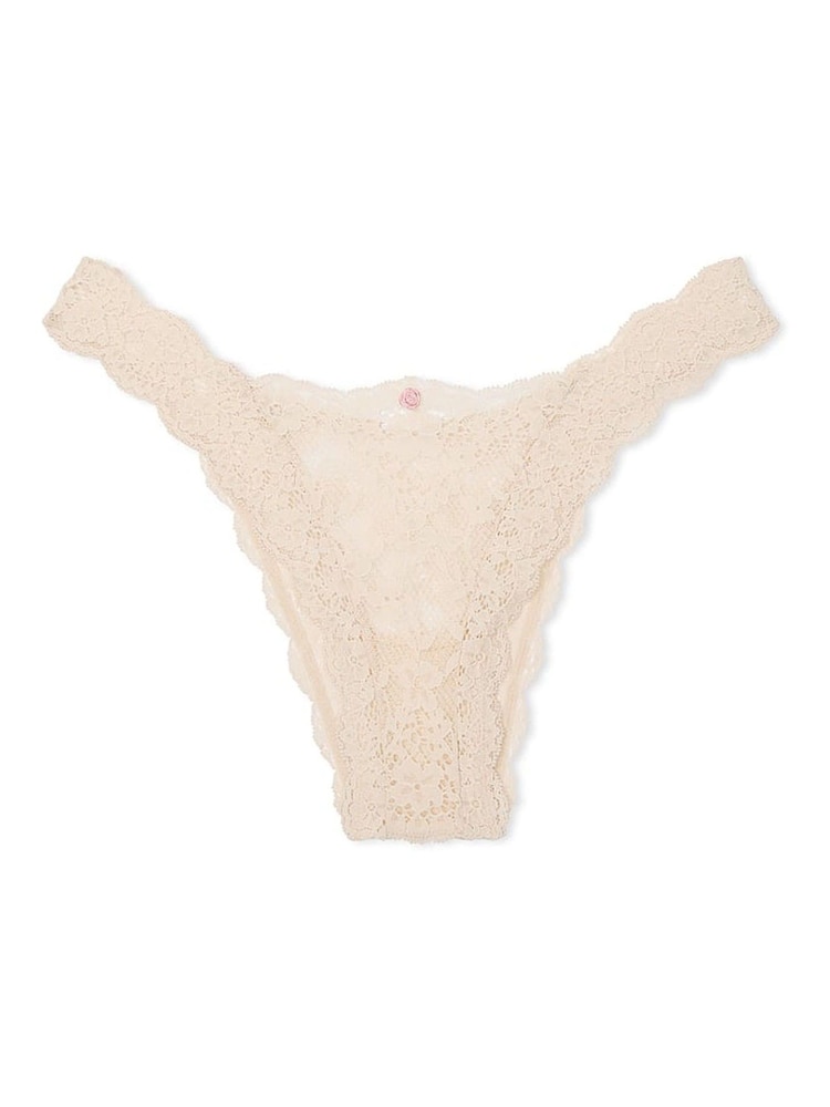 Victoria's Secret Marzipan Nude Brazilian Lace Knickers - Image 3 of 3