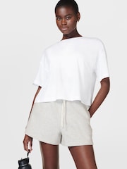 Sweaty Betty Ice Grey Marl Powerhouse Shorts - Image 1 of 5