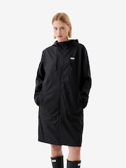أسود - Hunter Water Resistant Zip Up Raincoat - صورة 1 من 4