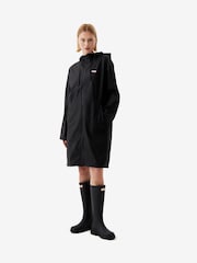 أسود - Hunter Water Resistant Zip Up Raincoat - صورة 2 من 4