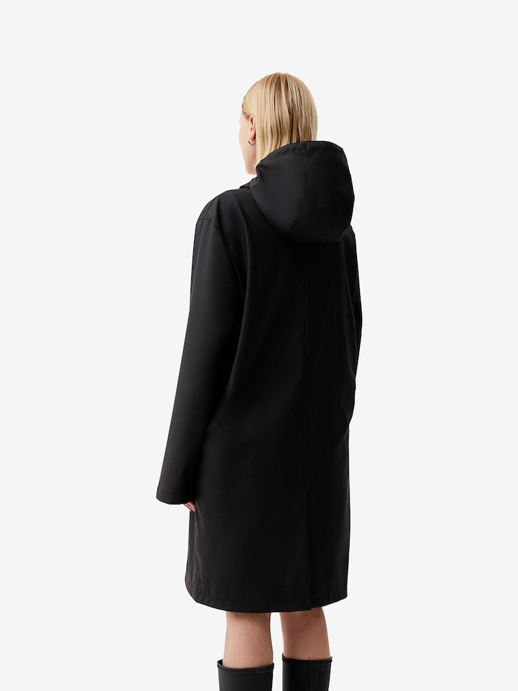 أسود - Hunter Water Resistant Zip Up Raincoat - Image 3 of 4