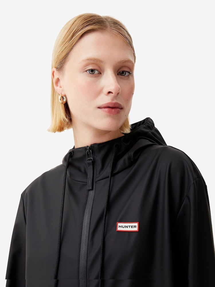 أسود - Hunter Water Resistant Zip Up Raincoat - صورة 4 من 4