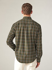 Green Check Long Sleeve 100% Cotton Oxford Shirt - Image 2 of 8