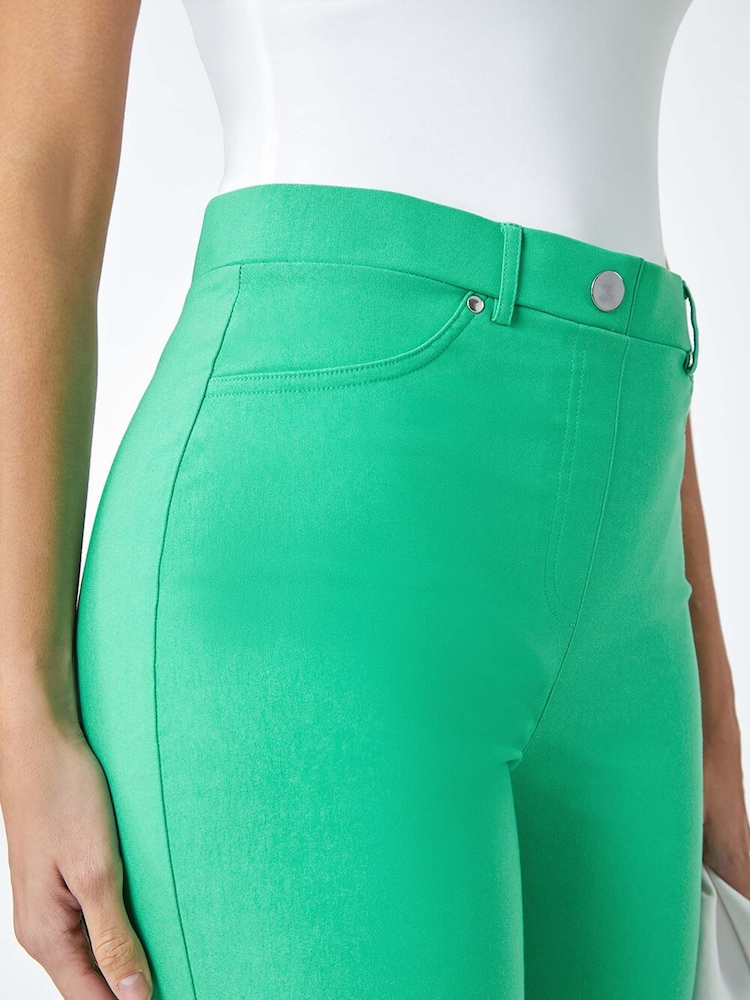 Roman Green Emerald Turned Hem Stretch Shorts - Image 5 of 5
