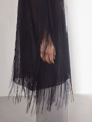 Black Fringe Longline Kimono - Image 6 of 6