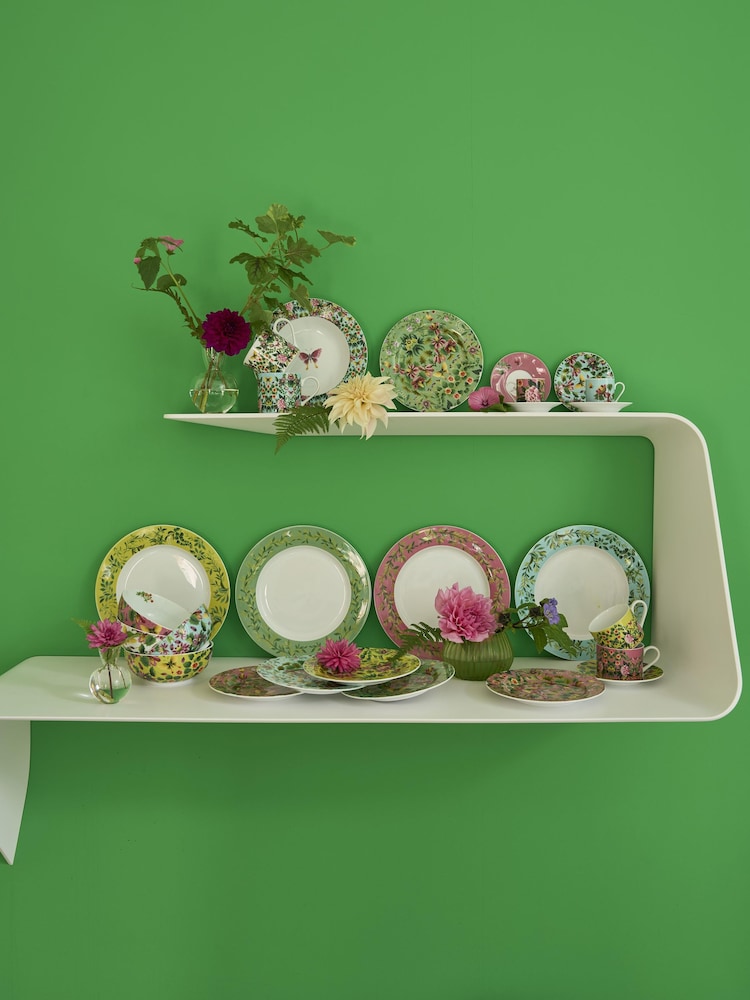 Designers Guild Ikebana Damask Tea Cups and Saucers Set Of 4 - Image 5 of 5