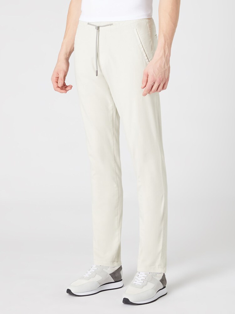 Remus Uomo Cream Slim Leg Tencel Stretch Chinos - Image 2 of 6