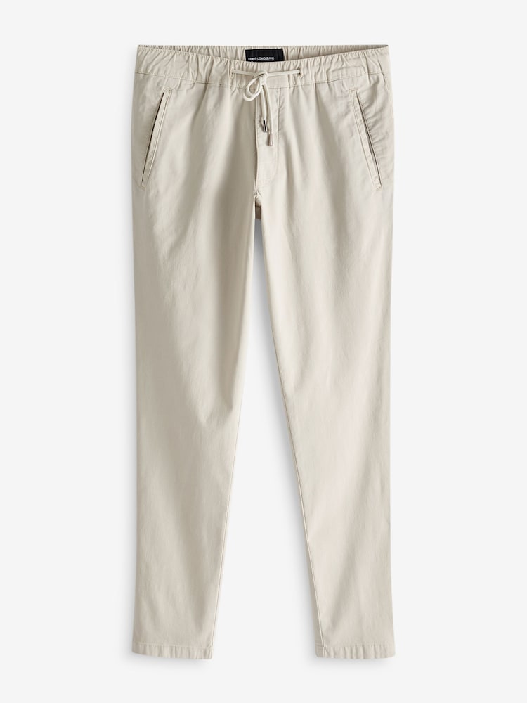Remus Uomo Cream Slim Leg Tencel Stretch Chinos - Image 6 of 6