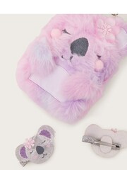 Monsoon Purple Koala Purse with Keyring and Hair Clips - Image 3 of 3