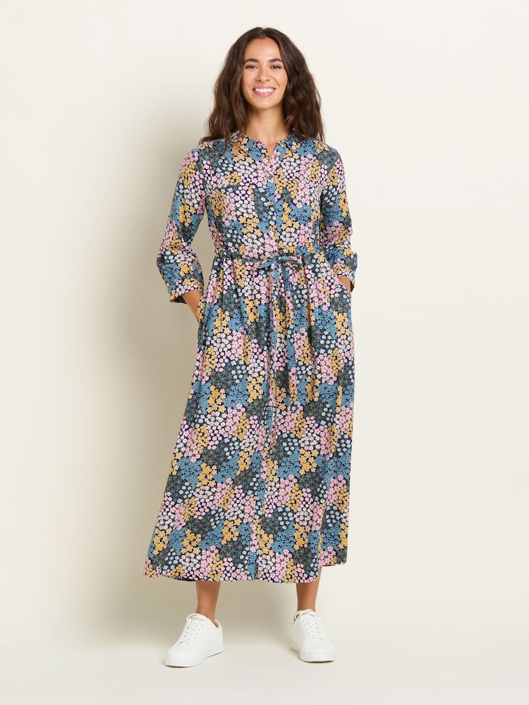 Brakeburn Blue Wildflower Meadow Shirt Dress - Image 1 of 4