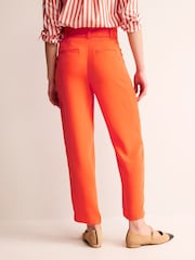 Boden Red Tapered Tie Waist Trousers - Image 3 of 5