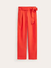 Boden Red Tapered Tie Waist Trousers - Image 5 of 5
