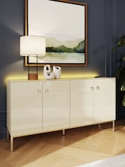 Frank Olsen Antique White Lyra Four Door SMART Large Sideboard - Image 1 of 9