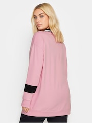 Yours Curve Pink New York Slogan Print Sweatshirt - Image 3 of 4