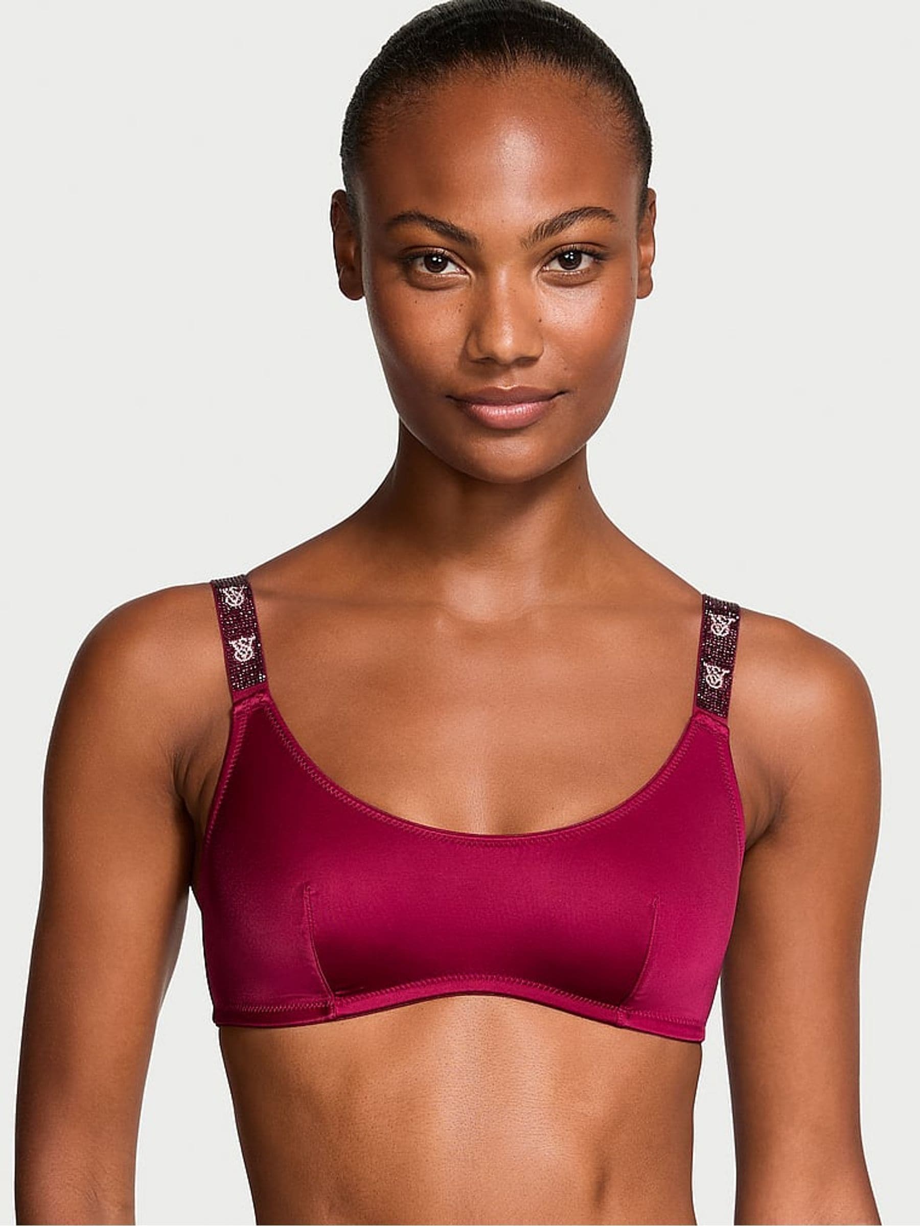 Buy Victoria s Secret Campari Red Smooth Shine Strap Bralette from Next Luxembourg