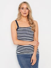 Long Tall Sally White 2 PACK Striped Cami Tops - Image 2 of 6