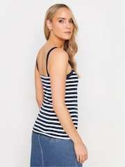Long Tall Sally White 2 PACK Striped Cami Tops - Image 4 of 6