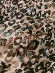 Black/Brown 200 Thread Count 100% Cotton Leopard Print Duvet Cover and Pillowcase Set - Image 4 of 5