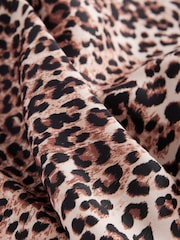 Rockett St George Leopard Print Woven Wrap Robe - Image 6 of 8