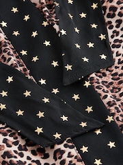 Rockett St George Leopard Print Woven Wrap Robe - Image 8 of 8
