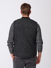 Aubin Sutton Wool Black Gilet - Image 2 of 8