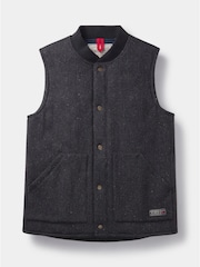 Aubin Sutton Wool Black Gilet - Image 5 of 8