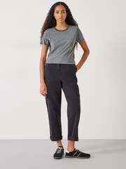 Hush Grey Baby Fit Dillon Side Stripe T-Shirt - Image 1 of 4